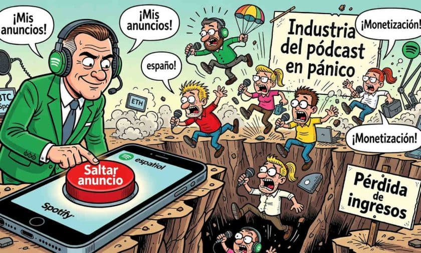 Spotify prueba botón para saltar anuncios de podcasts