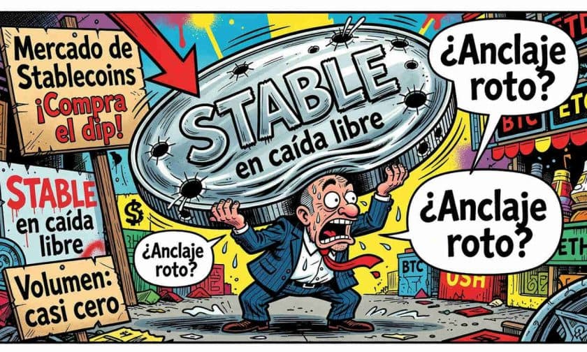 STABLE cae 7,5%: riesgo de desanclaje en stablecoin microcap