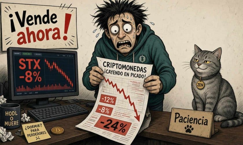 STX cae 8%: corrección en altcoins por liquidaciones