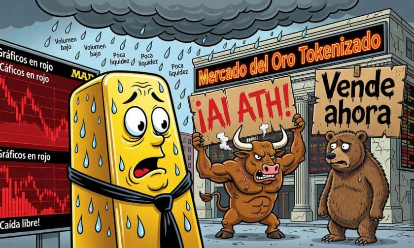 Tether Gold cae a US$ 1.946,89 por baja liquidez