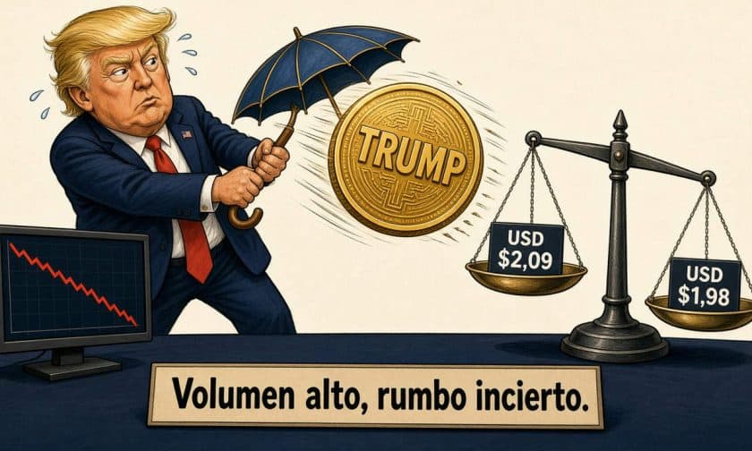 Token TRUMP cae 2,82% el 3 de octubre con volumen elevado