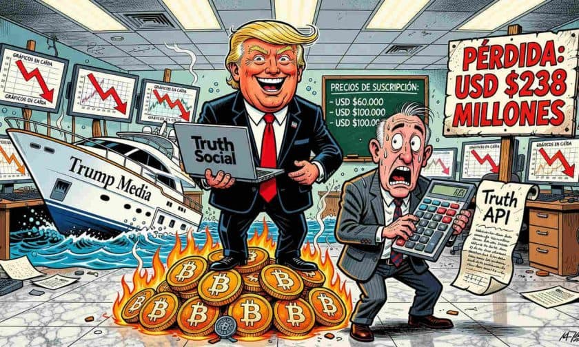 Trump Media pierde US$ 238 millones y abandona criptomonedas