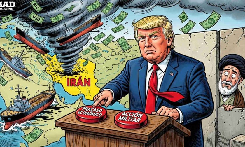 Trump plantea dos opciones para Irán: colapso económico o intervención militar