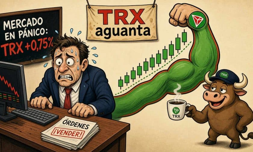 TRX cotiza en USD $0,335 mientras el mercado cripto sufre liquidaciones