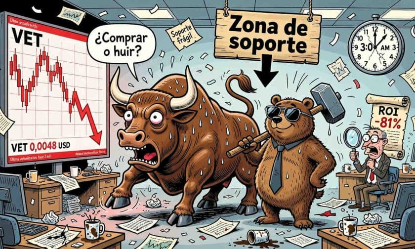 VeChain cae 81% en 52 semanas: análisis de soporte