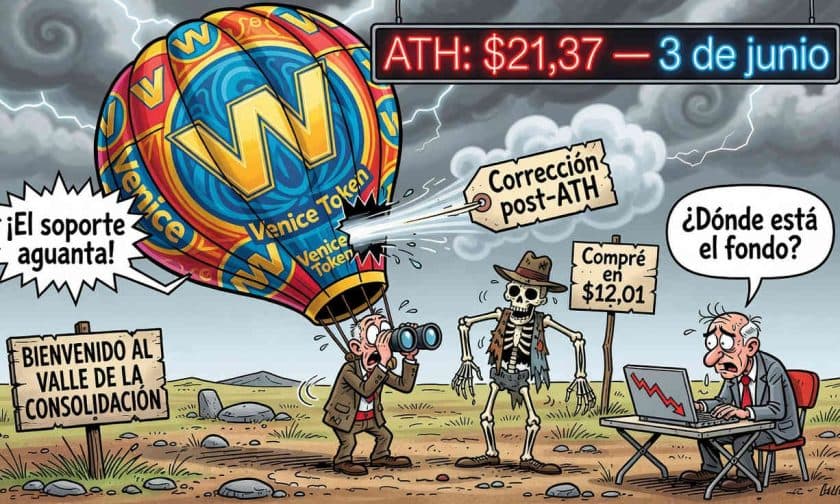 Token VVV cae 1,44% por baja liquidez y resistencia técnica
