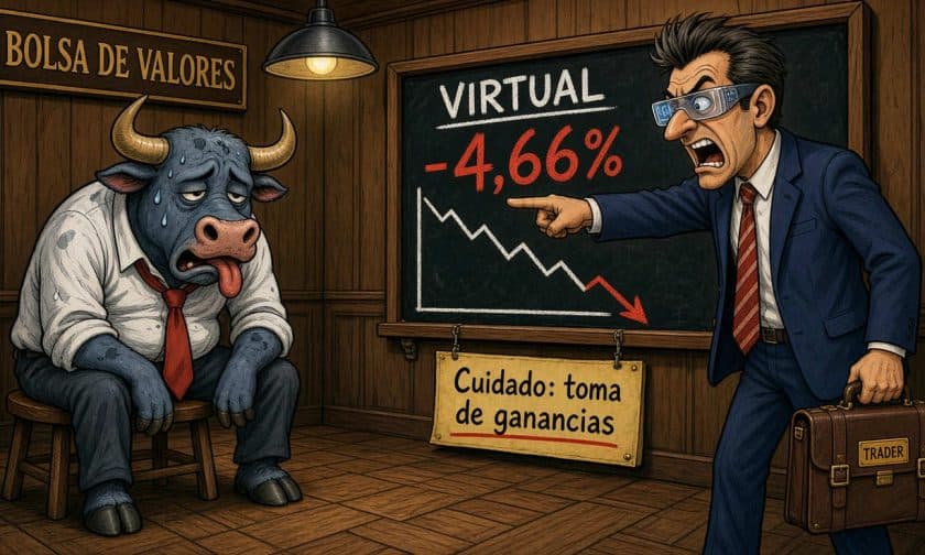 VIRTUAL cae 4,66% y prueba soporte clave en US$ 0,771