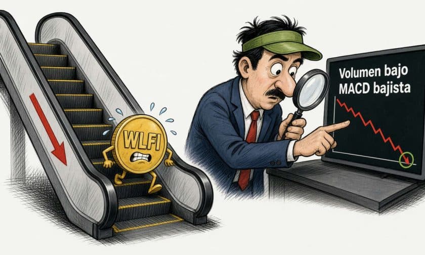 WLFI cae 2,46%: token por debajo de medias móviles