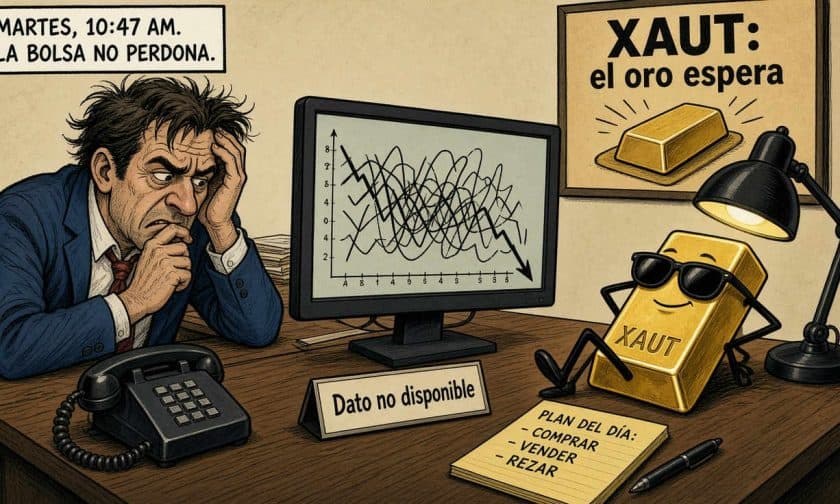 XAUT a USD $4.367: oro tokenizado lateral sin señales