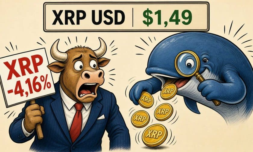 XRP cae 4,16% y pone a prueba el soporte en US$ 1,49