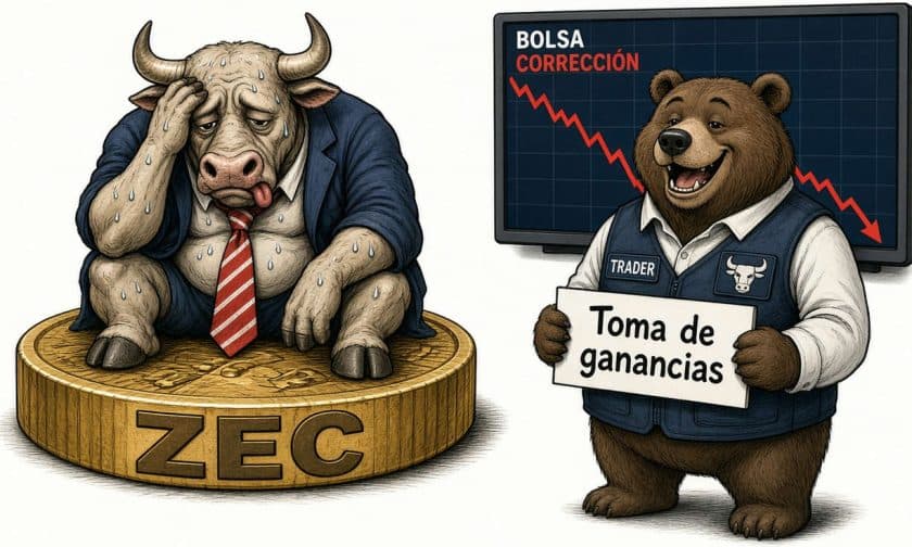 ZEC retrocede 9,95% tras rally de +233% en 90 días