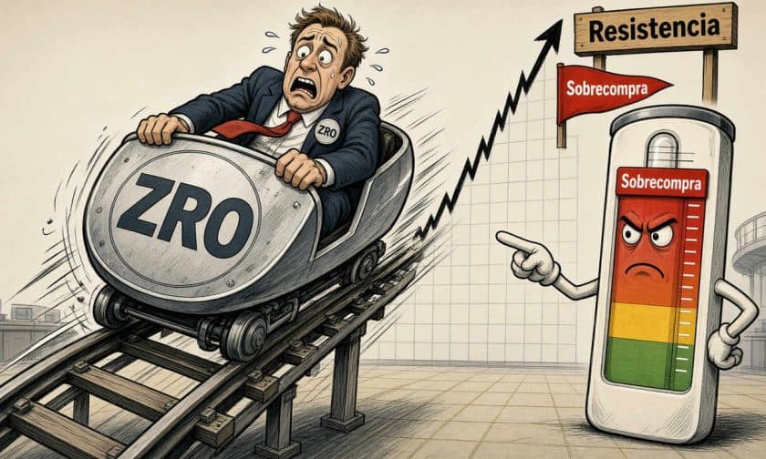ZRO sube 9,80% y enfrenta resistencia clave en USD 2,11